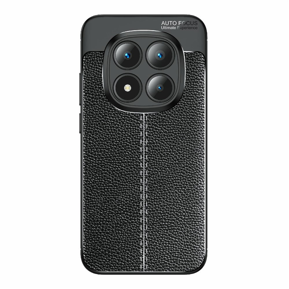 For Xiaomi Poco M8 Pro 5G / Redmi Note 15 Pro+ 5G (Global) Case Litchi Texture TPU Flexible Phone Cover, Black