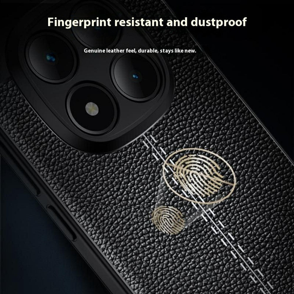 For Xiaomi Poco M8 Pro 5G / Redmi Note 15 Pro+ 5G (Global) Case Litchi Texture TPU Flexible Phone Cover, Black