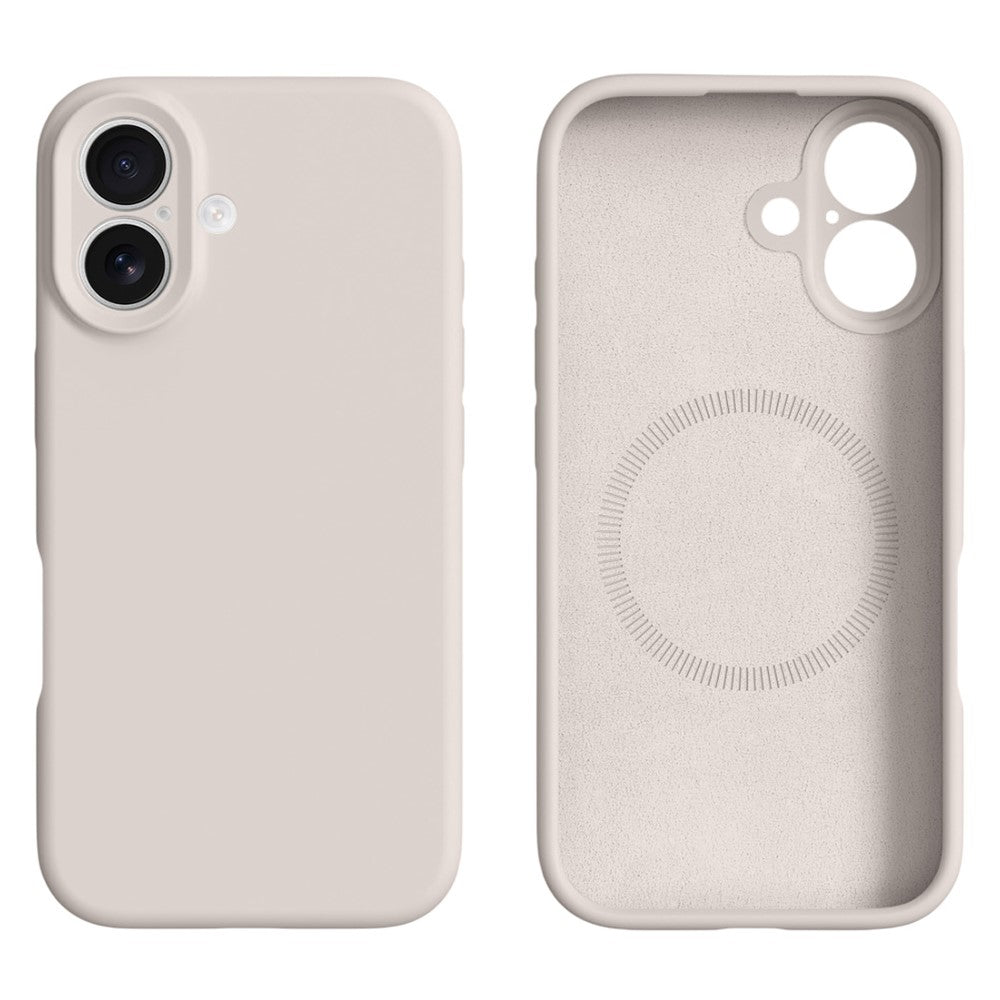 iPhone 16-skal kompatibelt med MagSafe Precise Cutouts flytande silikonskyddande baksida