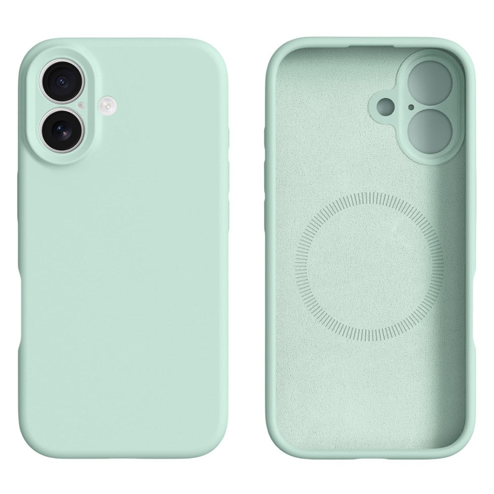 iPhone 16-skal kompatibelt med MagSafe Precise Cutouts flytande silikonskyddande baksida