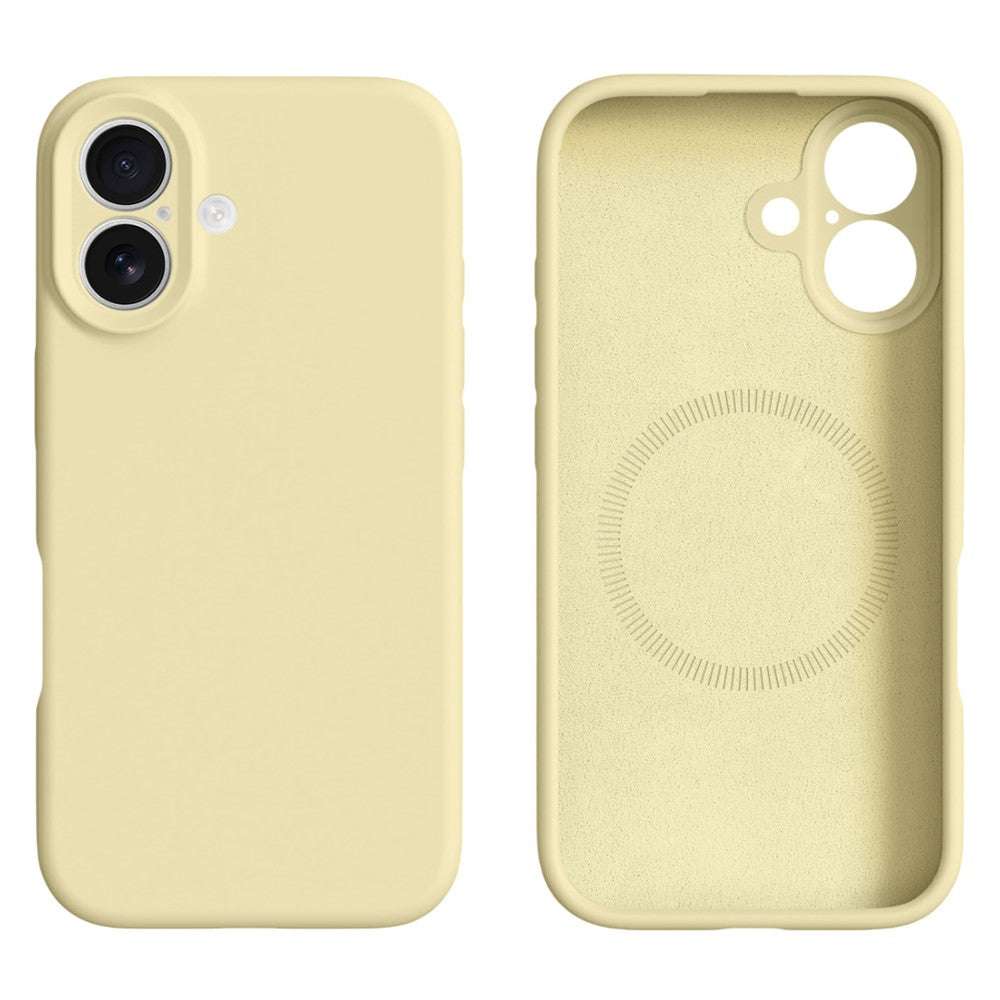 iPhone 16-skal kompatibelt med MagSafe Precise Cutouts flytande silikonskyddande baksida