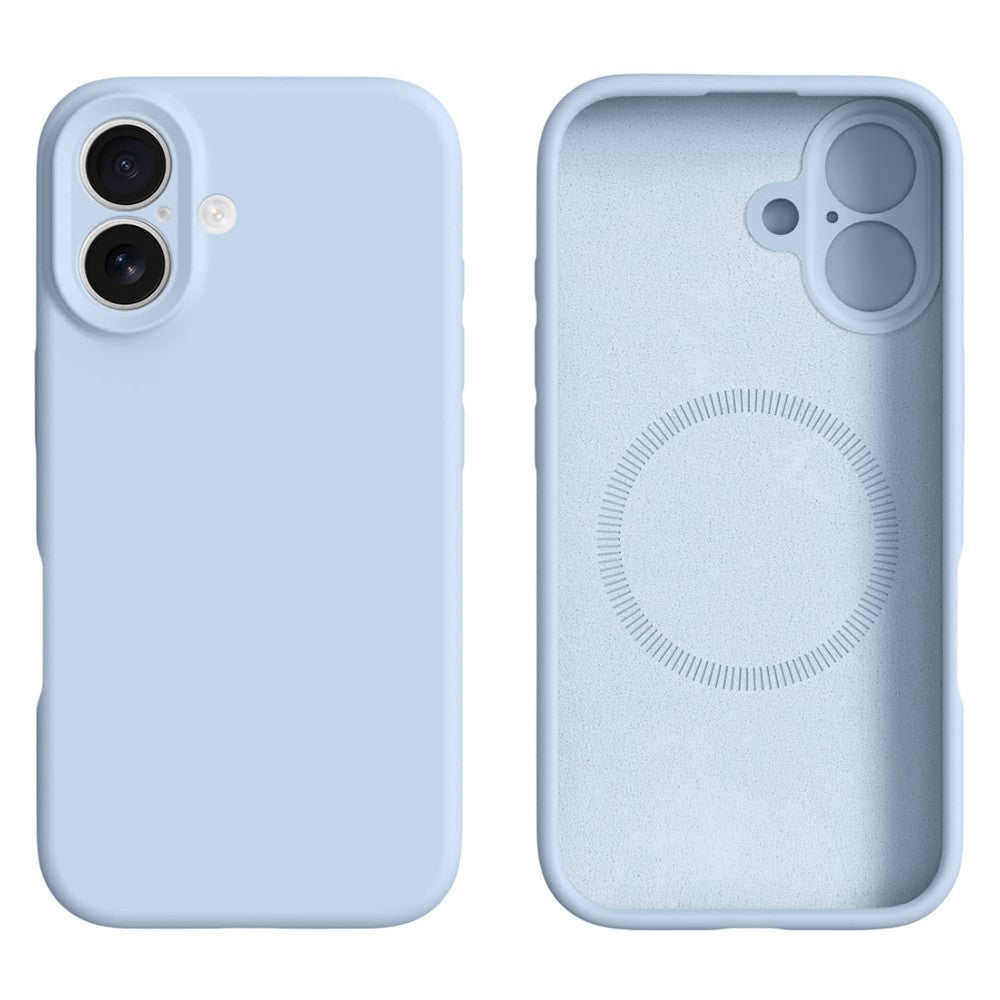 iPhone 16-skal kompatibelt med MagSafe Precise Cutouts flytande silikonskyddande baksida