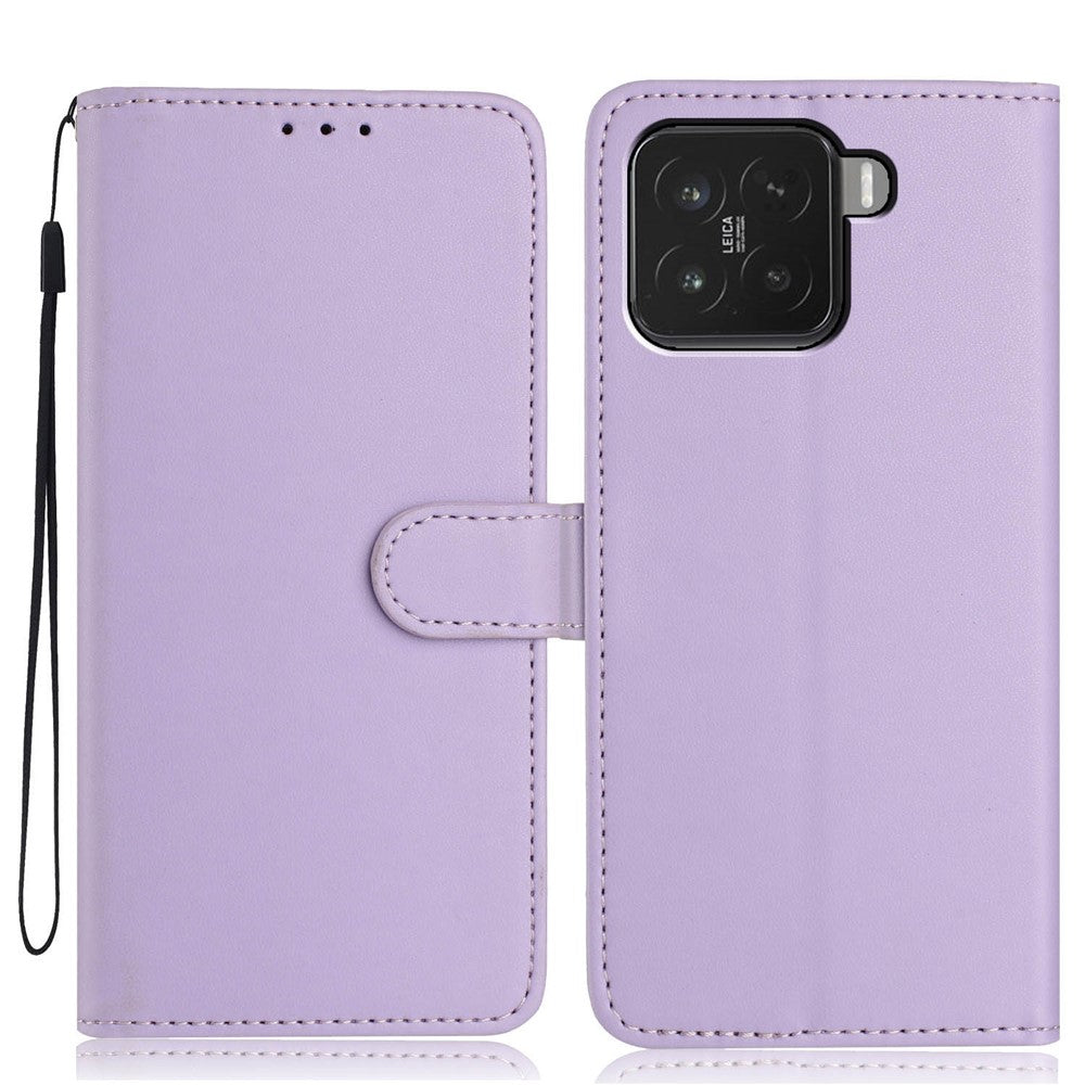 For Xiaomi 15T Pro Wallet Case with Strap / Multiple Card Slots Solid Color Leather Stand Phone Cover