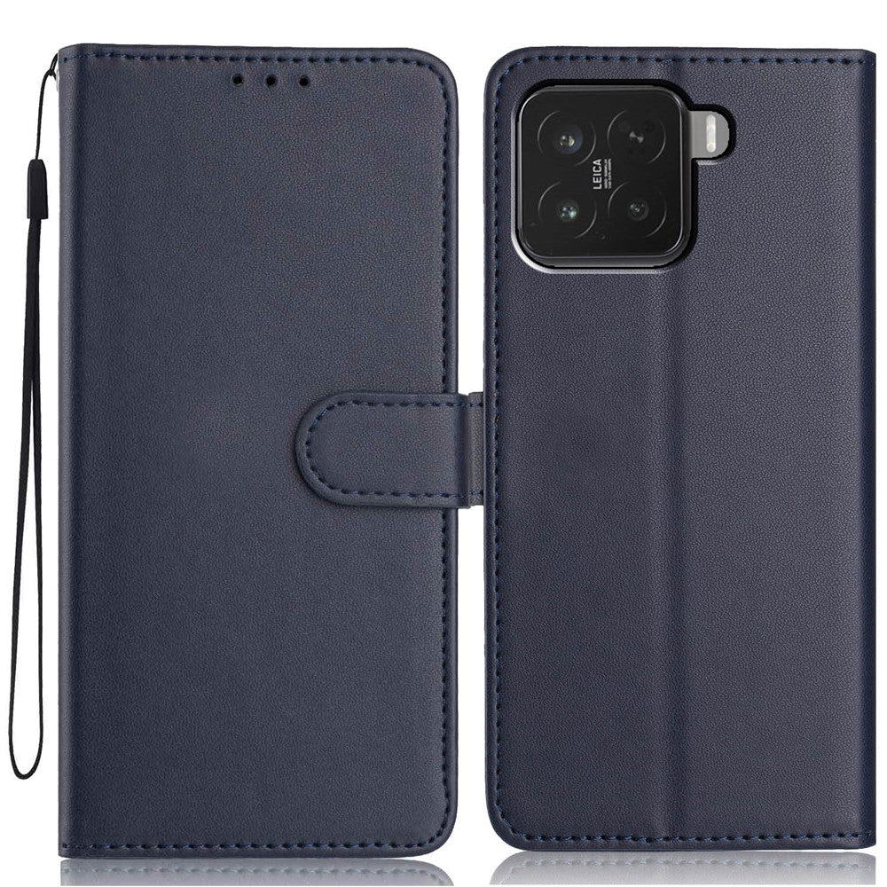 Xiaomi 15T Pro Plånboksfodral med Rem / Flera Kortfack Enfärgat Läderfodral med Stativ