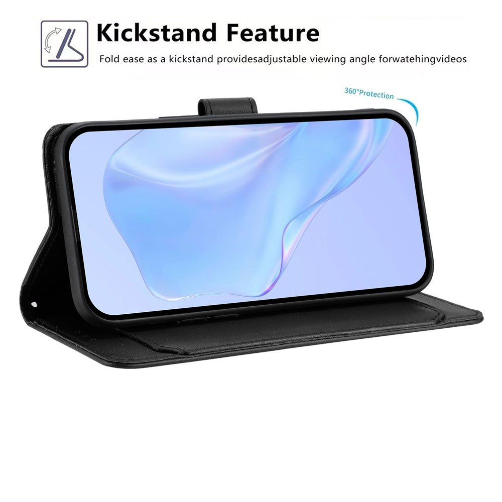 For Xiaomi Redmi A5 NFC (EU) (173.45mm) Wallet Case with Strap / Multiple Card Slots Solid Color Leather Stand Phone Cover