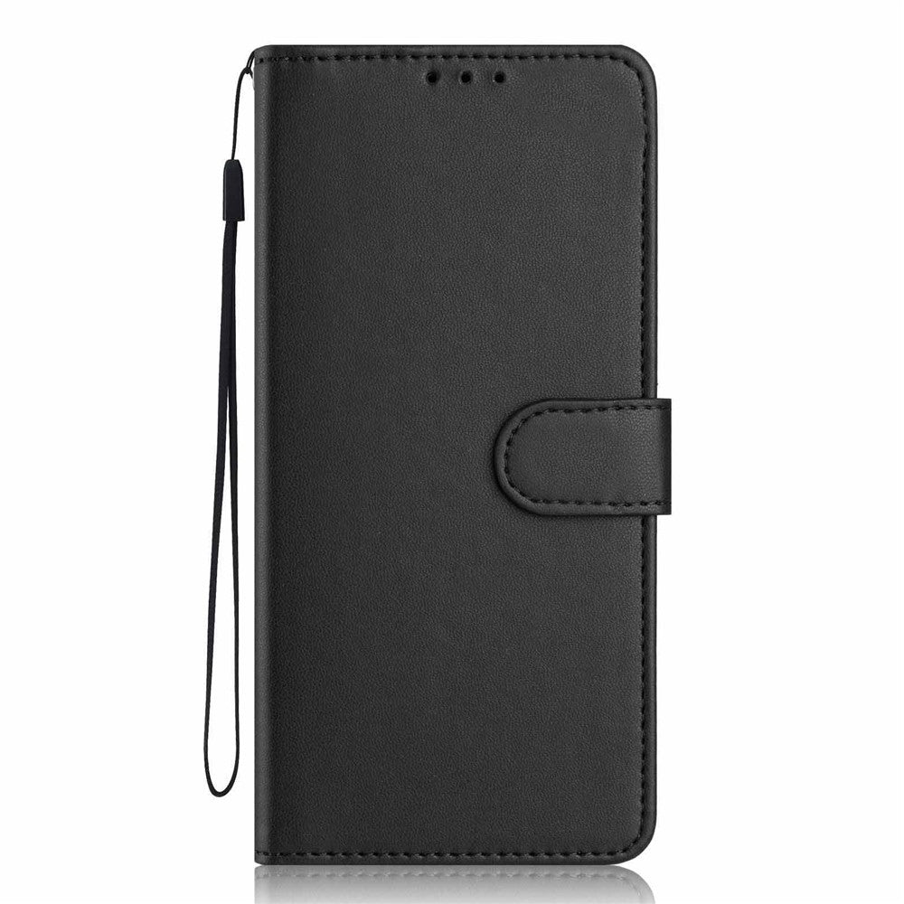 For Xiaomi Redmi A5 NFC (EU) (173.45mm) Wallet Case with Strap / Multiple Card Slots Solid Color Leather Stand Phone Cover