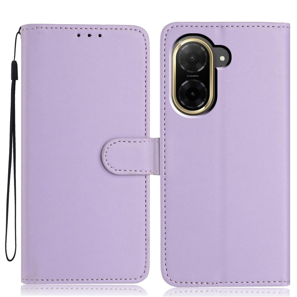 For Xiaomi Redmi A5 NFC (EU) (173.45mm) Wallet Case with Strap / Multiple Card Slots Solid Color Leather Stand Phone Cover