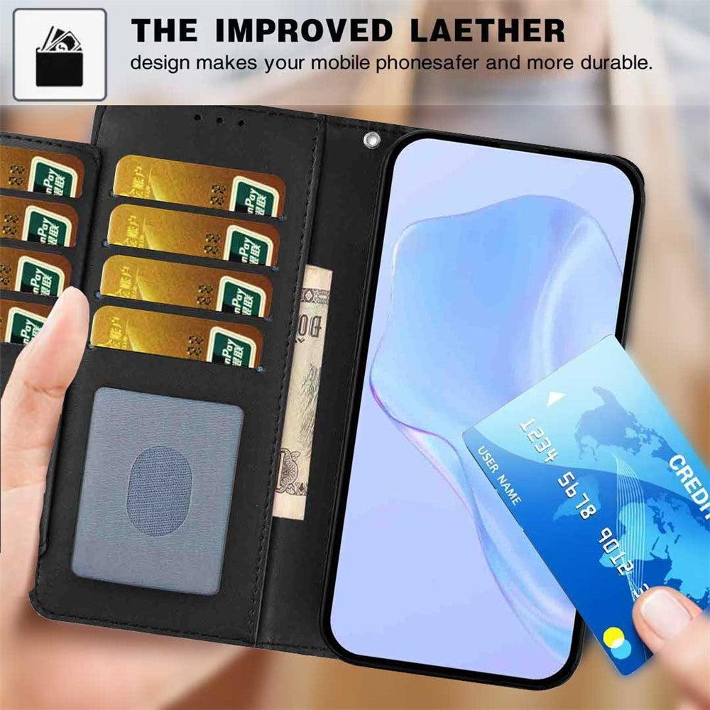 Wallet Case For Xiaomi Redmi 15C 5G (EU) (173mm) / 15C 4G (EU) (173mm) Leather Stand Phone Cover with Strap / Multiple Card Slots