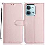 For Xiaomi Redmi 15C 4G (Global) (171mm) Wallet Case with Strap / Multiple Card Slots Solid Color Leather Stand Phone Cover