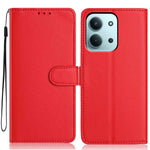 For Xiaomi Redmi 15C 4G (Global) (171mm) Wallet Case with Strap / Multiple Card Slots Solid Color Leather Stand Phone Cover