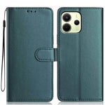 Xiaomi Redmi Note 14 4G (163.25mm) Plånboksfodral med rem / flera kortfack Enfärgat läderfodral i stativ