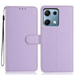 For Xiaomi Redmi Note 14S 4G Wallet Case with Strap / Multiple Card Slots Solid Color Leather Stand Phone Cover