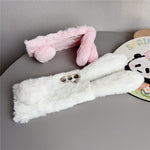 For Samsung Galaxy S25 FE Case Plush Cute Bunny Winter Fluffy TPU Phone Cover