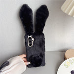 For Samsung Galaxy S25 FE Case Plush Cute Bunny Winter Fluffy TPU Phone Cover