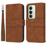 For Xiaomi Redmi 15 4G (EU) (171mm) Case Wallet Skin-Touch Leather Imprinted Phone Cover with Wrist Strap
