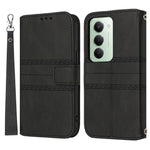 For Xiaomi Redmi 15 4G (EU) (171mm) Case Wallet Skin-Touch Leather Imprinted Phone Cover with Wrist Strap