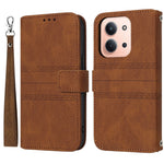 Xiaomi Redmi 15C 4G (EU) (173 mm) / 15C 5G (EU) (173 mm) / Poco C85 4G (173 mm)-tegneboks-etui i læder, præget mobilcover med håndledsrem