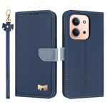 For Xiaomi Redmi 15C 4G (Global) (171mm) / Poco C85 4G (171mm) Case Bowknot Decor Wallet Leather Phone Cover with Wrist Strap