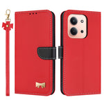 Xiaomi Redmi 15C 4G (EU) (173 mm) / 15C 5G (EU) (173 mm) / Poco C85 4G (173 mm) Fodral Rosettdekor Lädermobilskal med Rem