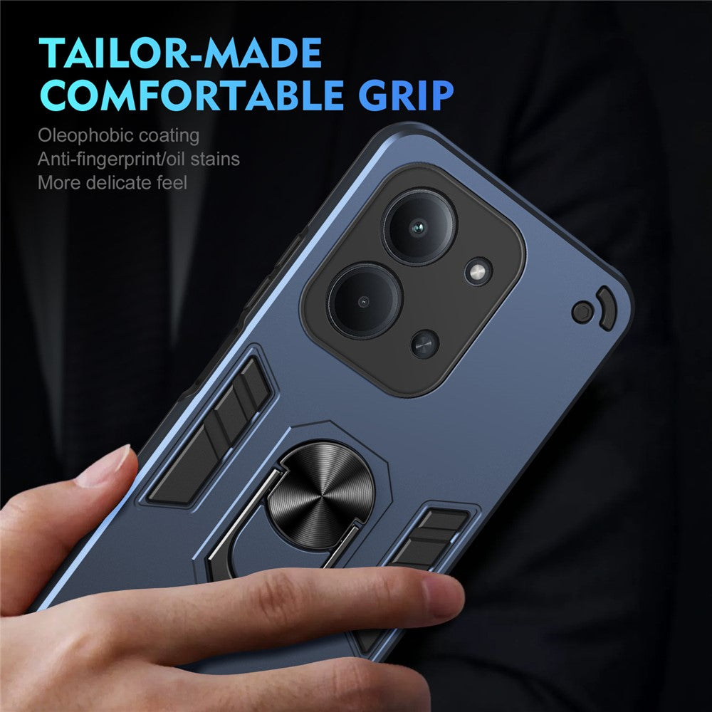 For Xiaomi Redmi 15C 4G (Global) (171mm)  /  Poco C85 4G (171mm) Case PC + TPU Drop Defend Phone Cover with Ring Kickstand