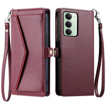 For Xiaomi Redmi 15 5G (EU) (171mm)  /  4G (EU) (171mm) Leather Case with Wrist Strap Wallet Stand Phone Cover