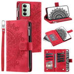 For Xiaomi Redmi 15 5G (EU) (171mm)  /  4G (EU) (171mm) Wallet Case Mandala Flower Pattern PU Leather Phone Cover with Wrist Strap