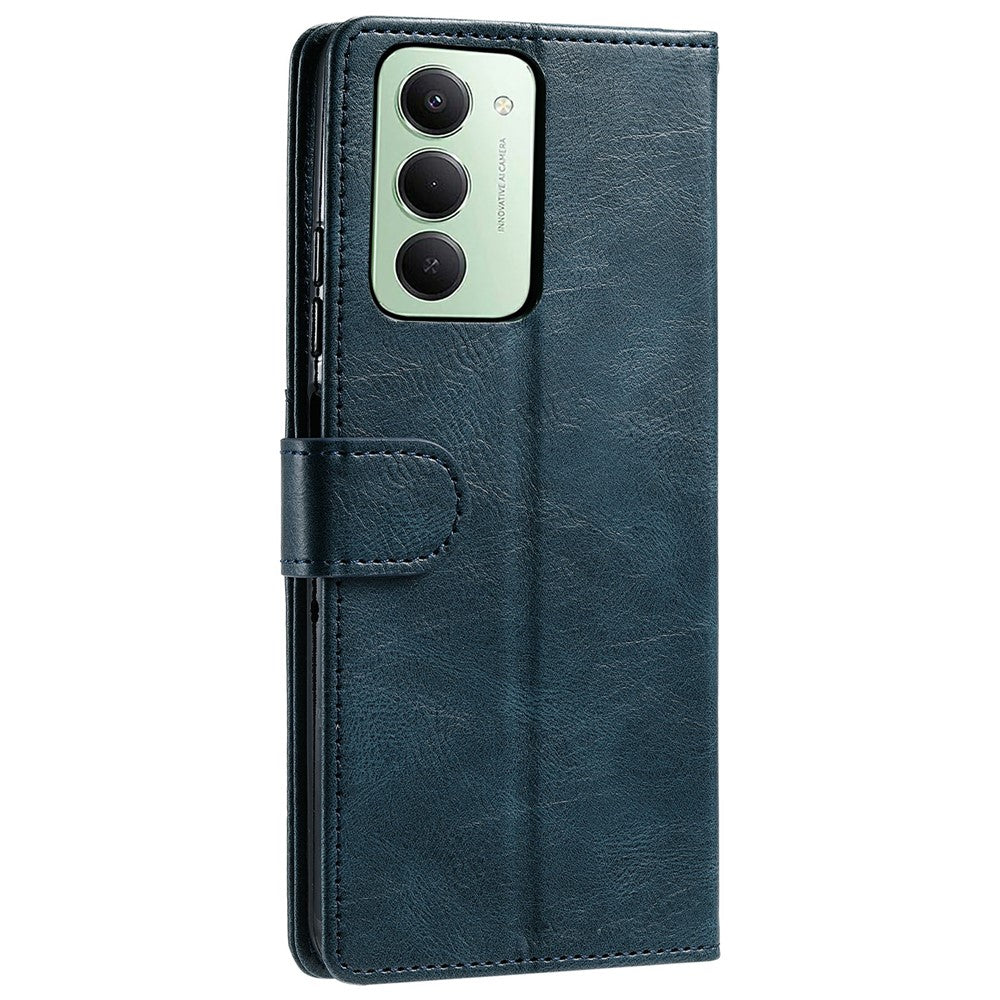 For Xiaomi Redmi 15 5G (EU) (171mm)  /  4G (EU) (171mm) Case 6 Card Slots PU Leather Anti-Fall Phone Cover with Wrist Strap