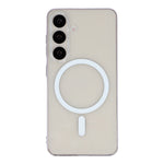 For Samsung Galaxy S24 Crystal Clear Magnetic Case Hard PC Phone Cover