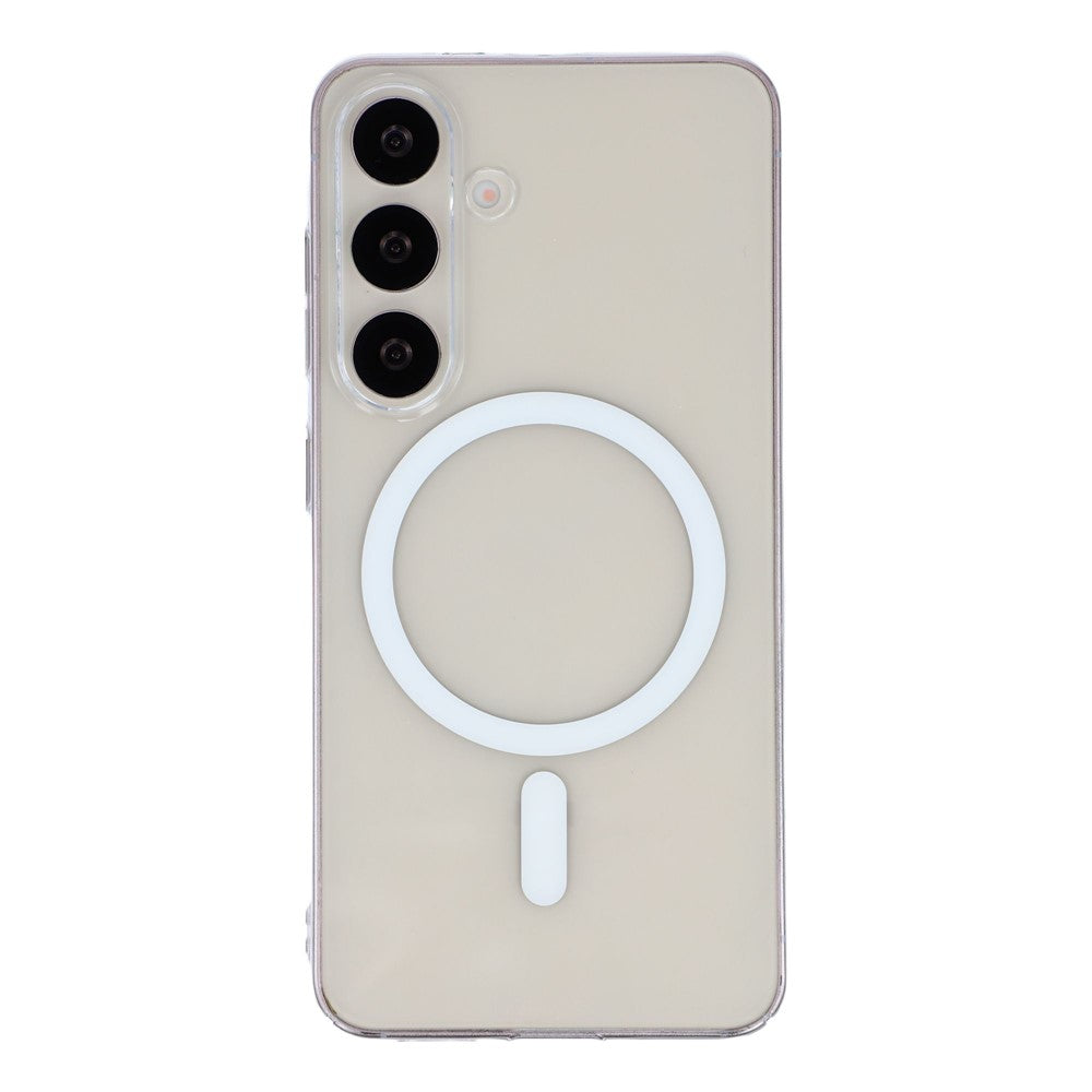 For Samsung Galaxy S24 Crystal Clear Magnetic Case Hard PC Phone Cover