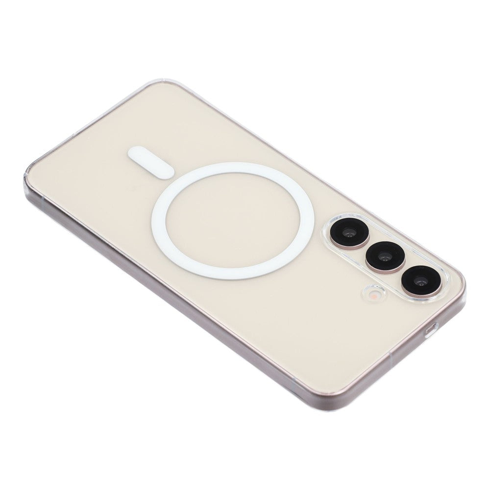 For Samsung Galaxy S24 Crystal Clear Magnetic Case Hard PC Phone Cover