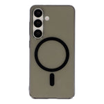 For Samsung Galaxy S24 Crystal Clear Magnetic Case Hard PC Phone Cover