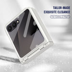 For Samsung Galaxy Z Flip7 5G Case Hard PC Phone Cover with Tempered Glass Rear Screen Protector