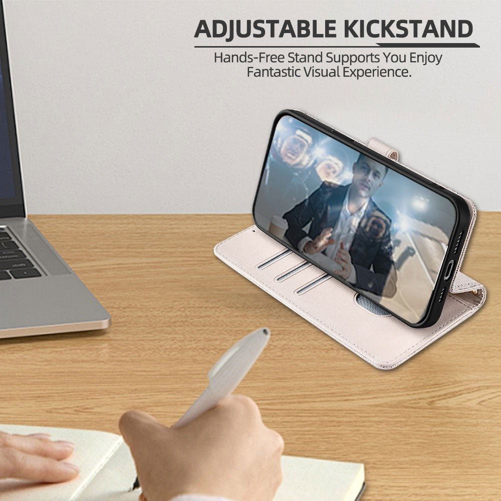 OnePlus Nord CE5 5G / Ace 5 Racing 5G-skal i metall med I-spänne i PU-läder, plånboksfodral