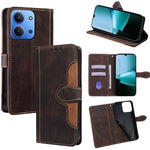 For Xiaomi Redmi 15C 4G (Global) (171mm) / Poco C85 4G (171mm) Case Leather Wallet Phone Cover with Straw Hat Magnetic Clasp