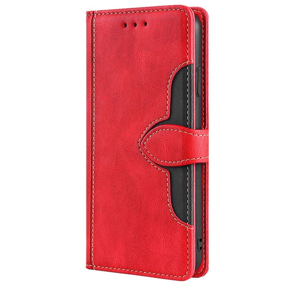Läderfodral till Xiaomi Redmi 15C 4G (EU) (173 mm) / 15C 5G (EU) (173 mm) / Poco C85 4G (173 mm) Plånboksfodral med magnetiskt spänne i stråhatt