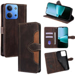 Leather Case for Xiaomi Redmi 15C 4G (EU) (173mm) / 15C 5G (EU) (173mm) / Poco C85 4G (173mm) Wallet Phone Cover with Straw Hat Magnetic Clasp