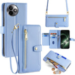 For Xiaomi Redmi K80 Ultra 5G Leather Case Zipper Pocket Wallet Phone Cover with 2 Straps