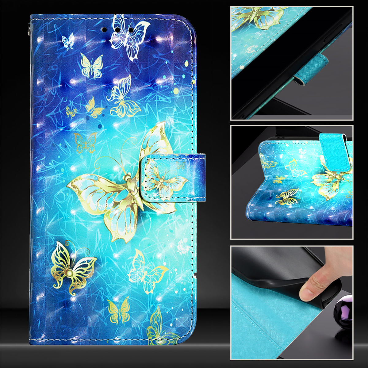 For Xiaomi Poco M8 Pro 5G / Redmi Note 15 Pro+ 5G (Global) Leather Case Pattern Printing Wallet Stand Mobile Cover with Strap