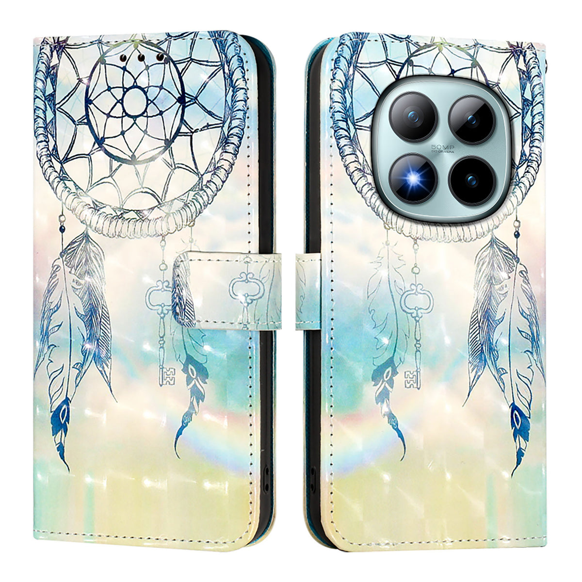 For Xiaomi Poco M8 Pro 5G / Redmi Note 15 Pro+ 5G (Global) Leather Case Pattern Printing Wallet Stand Mobile Cover with Strap