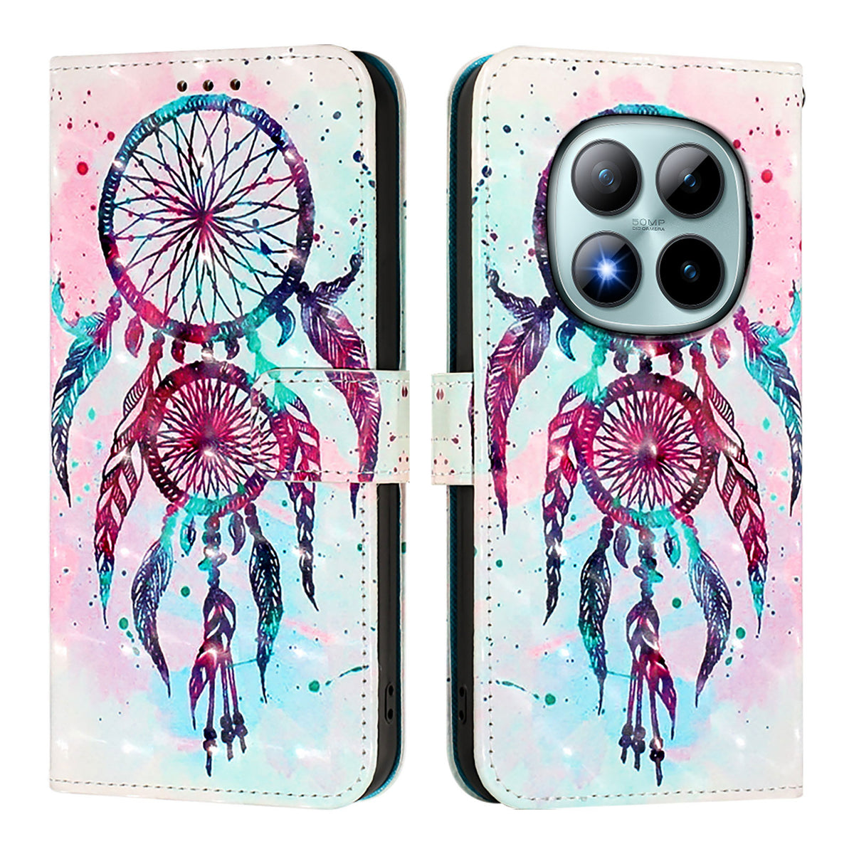 For Xiaomi Poco M8 Pro 5G / Redmi Note 15 Pro+ 5G (Global) Leather Case Pattern Printing Wallet Stand Mobile Cover with Strap