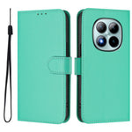 For Xiaomi Poco M8 Pro 5G / Redmi Note 15 Pro+ 5G (Global) Case Solid Color Wallet Leather Phone Cover with Strap
