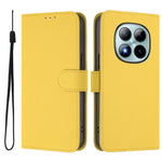 For Xiaomi Poco M8 Pro 5G / Redmi Note 15 Pro+ 5G (Global) Case Solid Color Wallet Leather Phone Cover with Strap