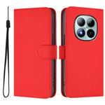 For Xiaomi Poco M8 Pro 5G / Redmi Note 15 Pro+ 5G (Global) Case Solid Color Wallet Leather Phone Cover with Strap