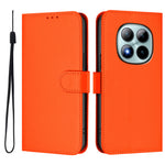 For Xiaomi Poco M8 Pro 5G / Redmi Note 15 Pro+ 5G (Global) Case Solid Color Wallet Leather Phone Cover with Strap