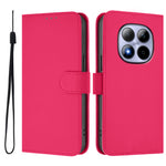 For Xiaomi Redmi Note 15 Pro 5G (Global) Case Solid Color Wallet Leather Phone Cover with Strap