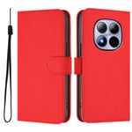 For Xiaomi Redmi Note 15 Pro 5G (Global) Case Solid Color Wallet Leather Phone Cover with Strap