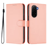 For Xiaomi Poco M7 Plus 5G / M7 4G (169mm) Case Solid Color Wallet Leather Phone Cover with Strap