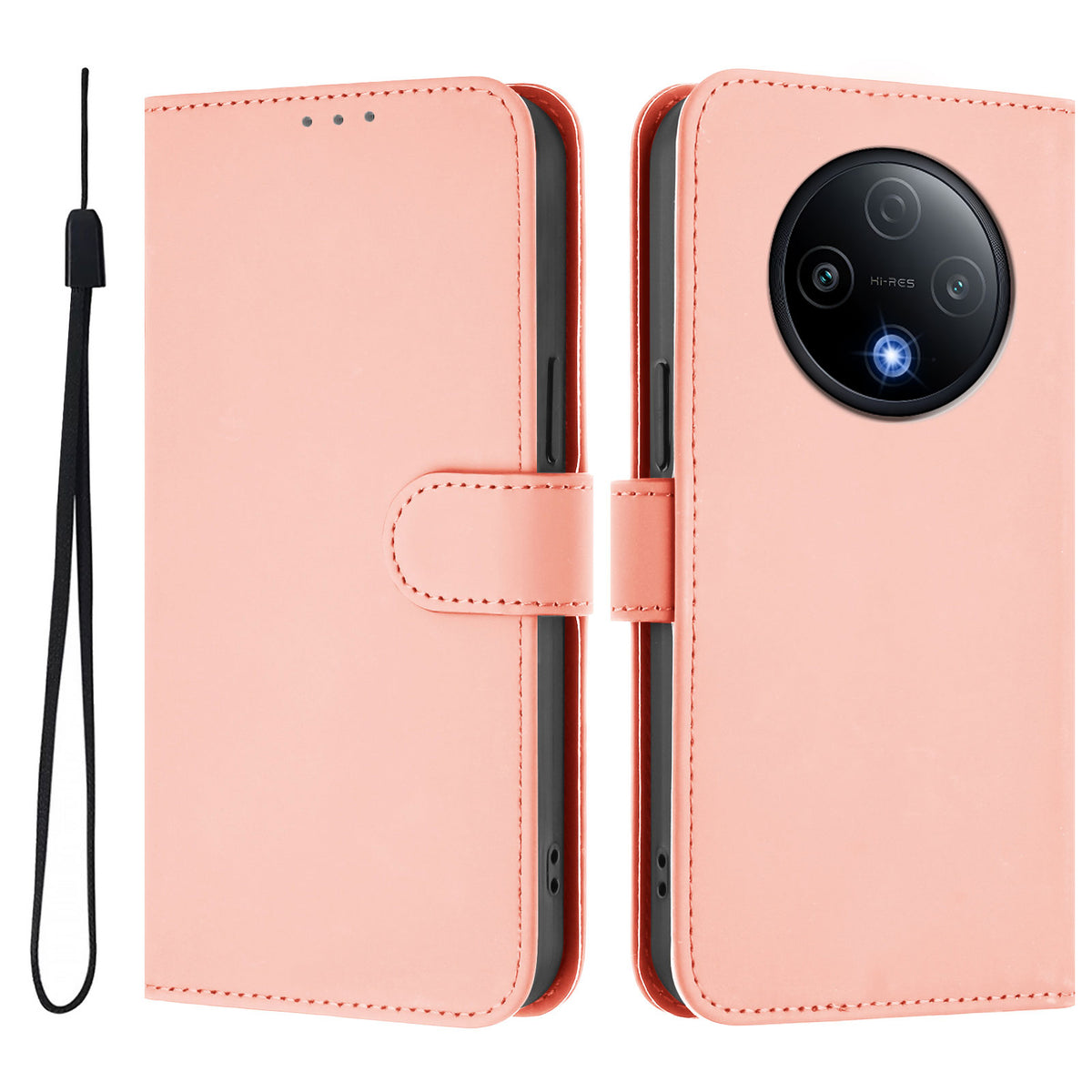 Xiaomi Redmi 15 4G (EU) (171mm) Fodral Enfärgat Plånboksfodral i Läder med mobilrem