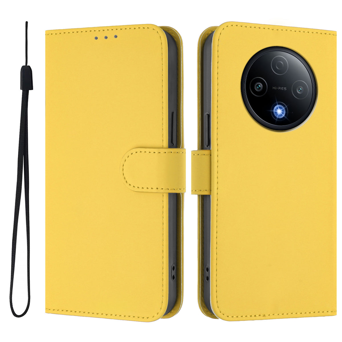 Xiaomi Redmi 15 4G (EU) (171mm) Fodral Enfärgat Plånboksfodral i Läder med mobilrem