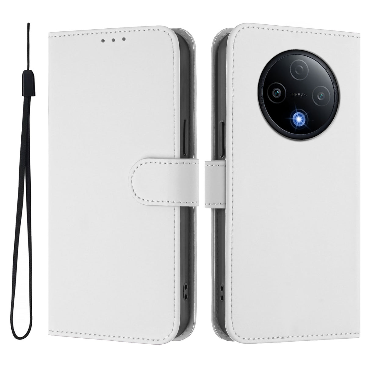 Xiaomi Redmi 15 4G (EU) (171mm) Fodral Enfärgat Plånboksfodral i Läder med mobilrem